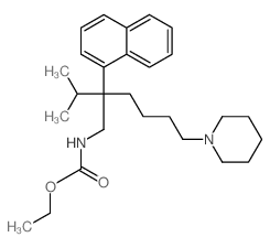 ethyl N-[2-naphthalen-1-yl-6-(1-piperidyl)-2-propan-2-yl-hexyl]carbamate structure