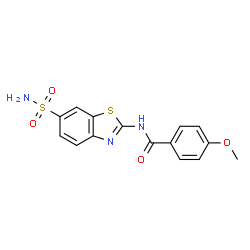 4-methoxy-N-(6-sulfamoylbenzo[d]thiazol-2-yl)benzamide结构式