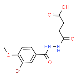 4-[2-(3-Bromo-4-methoxybenzoyl)hydrazino]-4-oxobutanoic acid结构式