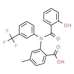 Benzoic acid,2-[(2-hydroxybenzoyl)[3-(trifluoromethyl)phenyl]amino]-4-methyl-结构式