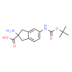 1H-Indene-2-carboxylicacid,2-amino-5-[[(1,1-dimethylethoxy)carbonyl]amino]-2,3-dihydro-(9CI)结构式