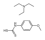 (4-methoxy-phenyl)-dithiocarbamic acid, triethylamine salt结构式