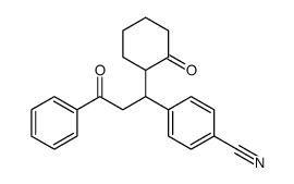 4-[3-oxo-1-(2-oxocyclohexyl)-3-phenylpropyl]benzonitrile结构式