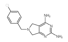 5H-Pyrrolo[3,4-d]pyrimidine-2,4-diamine,6-[(4-chlorophenyl)methyl]-6,7-dihydro- Structure