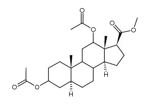 (5S,10S,13S,14S,17S)-17-(methoxycarbonyl)-10,13-dimethylhexadecahydro-1H-cyclopenta[a]phenanthrene-3,12-diyl diacetate Structure