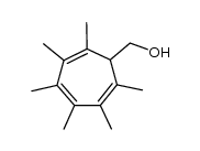 1,2,3,4,5,6-Hexamethyl-7-hydroxymethyl-cyclohepta-trien-(1,3,5)结构式