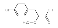 3-(4-chlorophenyl)-2-methoxypropanoic acid structure