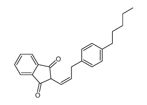 2-[3-(4-pentylphenyl)prop-1-enyl]indene-1,3-dione Structure