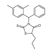 3-(2,4-dimethyl-benzhydryl)-5-propyl-2-thioxo-thiazolidin-4-one结构式