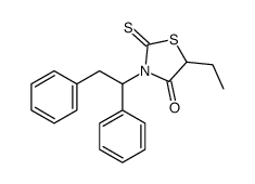 3-(1,2-diphenylethyl)-5-ethyl-2-sulfanylidene-1,3-thiazolidin-4-one Structure