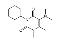 3-Cyclohexyl-1,6-dimethyl-5-(dimethylamino)uracil Structure