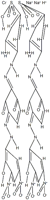 disodium hydrogen bis[4-[[2,6-dihydroxy-3-[(2-hydroxy-3,5-dinitrophenyl)azo]phenyl]azo]-3-methylbenzenesulphonato(3-)]chromate(3-) picture