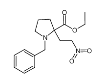 ethyl 2-(2-nitroethyl)-1-benzylpyrrolidine-2-carboxylate结构式