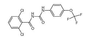 2,6-Dichloro-N-(((4-(trifluoromethoxy)phenyl)-amino)carbonyl)benzamide结构式