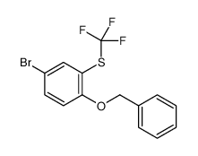 4-bromo-1-phenylmethoxy-2-(trifluoromethylsulfanyl)benzene Structure