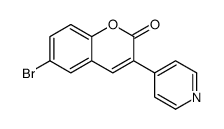 6-Bromo-3-(4-pyridyl)-2H-1-benzopyran-2-one结构式