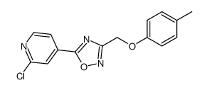 4-({[5-(2-Chloropyridin-4-yl)-1,2,4-oxadiazol-3-yl]methyl}oxy)toluene, 5-(2-Chloropyridin-4-yl)-3-[(4-methylphenoxy)methyl]-1,2,4-oxadiazole structure