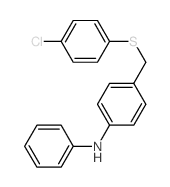 Benzenamine,4-[[(4-chlorophenyl)thio]methyl]-N-phenyl-结构式