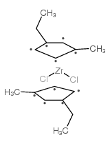 双(1-乙基-3-甲基环戊二烯)二氯化锆结构式