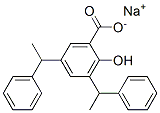 3,5-Bis(1-phenylethyl)salicylic acid sodium salt结构式