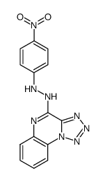 N-(4-Nitro-phenyl)-N'-(1,2,3,5,9b-pentaaza-cyclopenta[a]naphthalen-4-yl)-hydrazine Structure