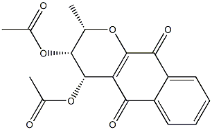 (2S)-3β,4β-Dihydroxy-3,4-dihydro-2β-methyl-2H-naphtho[2,3-b]pyran-5,10-dione diacetate structure