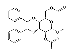 methyl 2,6-di-O-acetyl-3,4-di-O-benzyl-α-D-mannopyranoside结构式