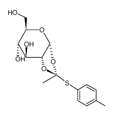 (2S,3aR,5R,6S,7S,7aR)-5-(hydroxymethyl)-2-methyl-2-(p-tolylthio)tetrahydro-5H-[1,3]dioxolo[4,5-b]pyran-6,7-diol结构式