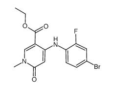 ethyl 4-(4-bromo-2-fluoroanilino)-1-methyl-6-oxo-1,6-dihydro-3-pyridinecarboxylate结构式