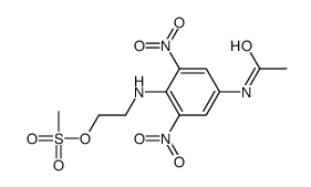 2-(4-acetamido-2,6-dinitroanilino)ethyl methanesulfonate结构式