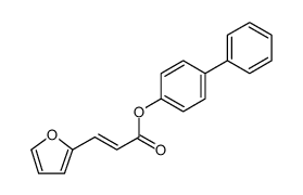 2-Propenoic acid, 3-(2-furanyl)-, [1,1'-biphenyl]-4-yl ester, (2E)结构式