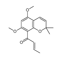 1-(5,7-dimethoxy-2,2-dimethylchromen-8-yl)but-2-en-1-one Structure