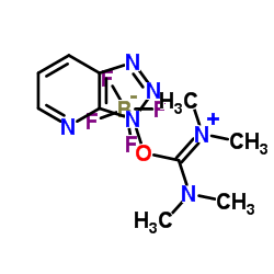 2-(7-氮杂苯并三氮唑)-N,N,N',N'-四甲基脲四氟硼酸盐结构式