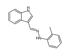 3-((2-(o-tolyl)hydrazono)methyl)-1H-indole Structure