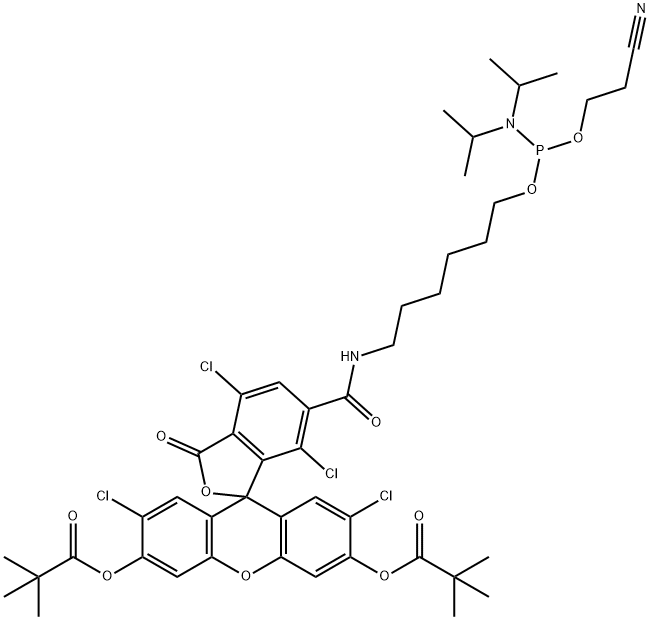 6-TET phosphoramidite Structure