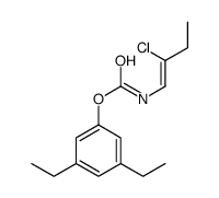 (3,5-diethylphenyl) N-(2-chlorobut-1-enyl)carbamate Structure