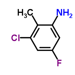 3-氯-5-氟-2-甲基苯胺结构式