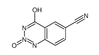 2-oxido-4-oxo-1H-1,2,3-benzotriazin-2-ium-6-carbonitrile结构式