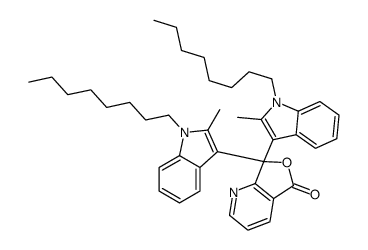 7,7-bis(2-methyl-1-octylindol-3-yl)furo[3,4-b]pyridin-5-one Structure