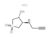 (3S,4S)-1,1-dioxo-4-(prop-2-ynylamino)thiolan-3-ol,hydrochloride Structure