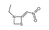 3-ethyl-2-(nitromethylidene)-1,3-thiazetidine结构式