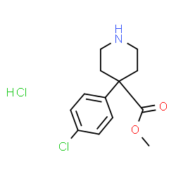 4-(4-CHLOROPHENYL)-4-PIPERIDINECARBOXYLIC ACID METHYL ESTER HYDROCHLORIDE Structure