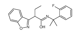 2-(1,2-benzoxazol-3-yl)-N-[2-(2-fluorophenyl)propan-2-yl]butanamide Structure