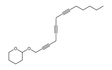 1-((3,4,5,6-tetrahydro-2-pyranyl)oxy)tetradeca-2,5,8-triyne结构式