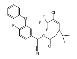 [(S)-cyano-(4-fluoro-3-phenoxyphenyl)methyl] (1R,3R)-3-[(Z)-2-chloro-3,3,3-trifluoroprop-1-enyl]-2,2-dimethylcyclopropane-1-carboxylate结构式