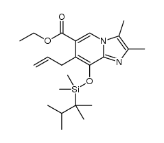 ethyl 7-allyl-8-([dimethyl(1,1,2-trimethylpropyl)silyl]oxy)-2,3-dimethylimidazo[1,2-a]pyridine-6-carboxylate结构式