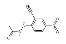 2-(N'-acetyl-hydrazino)-5-nitro-benzonitrile结构式