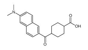 2'-(N,N-dimethylamino)-6-naphthoyl-4-cyclohexanecarboxylic acid structure