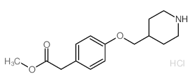 Methyl 2-[4-(4-piperidinylmethoxy)phenyl]acetate hydrochloride Structure