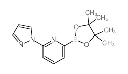 2-(1H-吡唑-1-基)-6-(4,4,5,5-四甲基-1,3,2-二恶硼烷-2-基)吡啶结构式